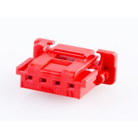 MOLEX Duraclik Isl Wire-To-Board Receptacle Housing, Single Row, Red, 4 Circuits 5601230402